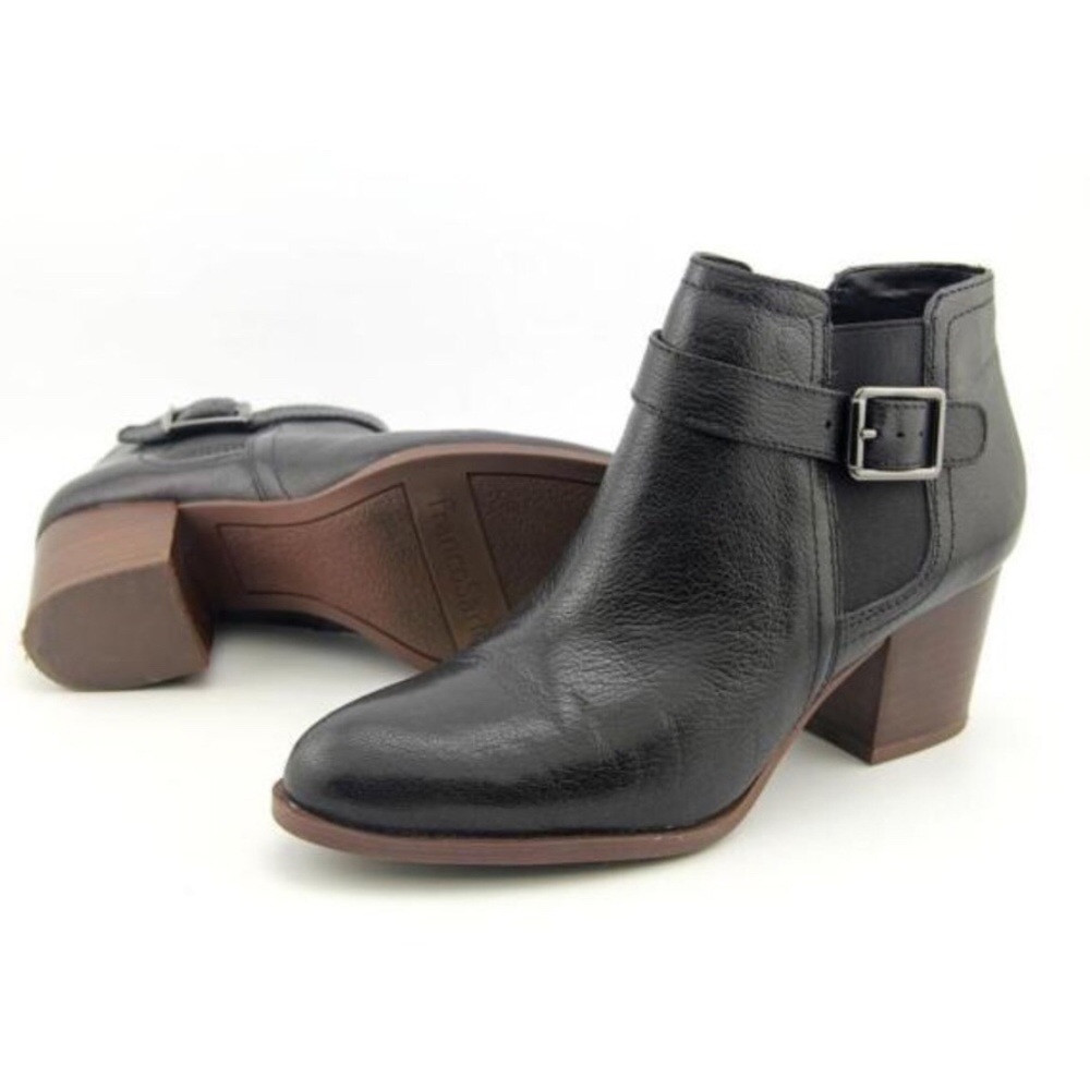 Franco Sarto Malvina Booties — Black Leather